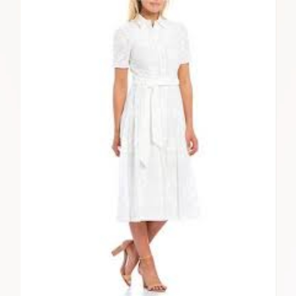 Antonio Melani Georgia embroidered lace button front dress